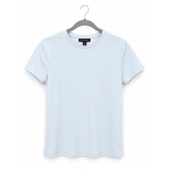 Banana Republic Tops - Banana Republic Women’s Light Blue Crew Neck Short Sleeve Stretch T-Shirt Size M